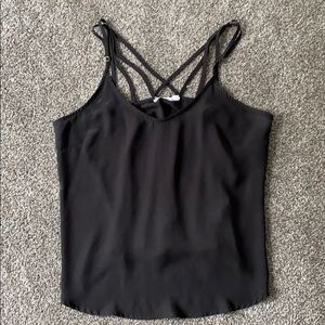Black criss cross tank